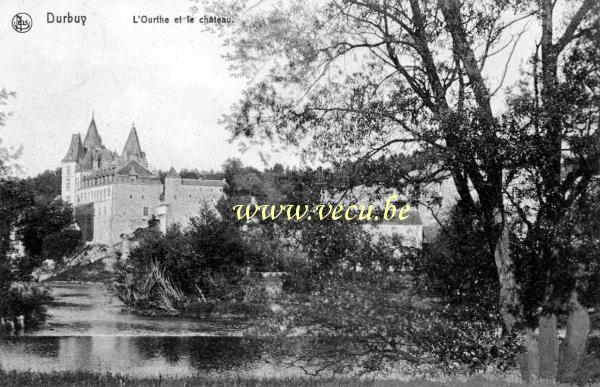 ancienne carte postale de Durbuy L'Ourthe et le Château