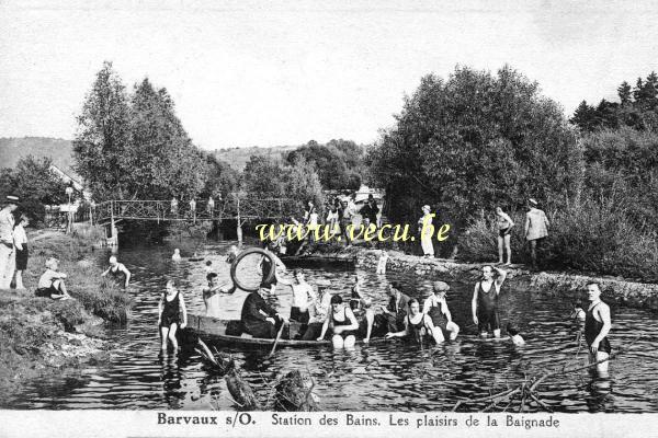 postkaart van Barvaux-sur-Ourthe Stations des Bains. Les plaisirs de la baignade