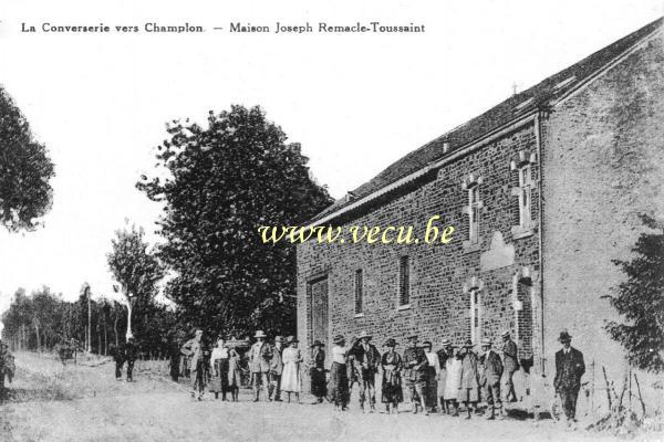 ancienne carte postale de Champlon La Converserie vers Champlon - Maison Joseph Remacle-Toussaint