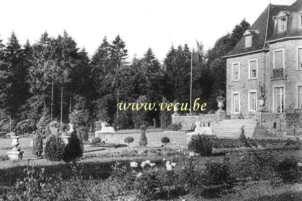 ancienne carte postale de Champlon Château de Lafray - Jardin français.