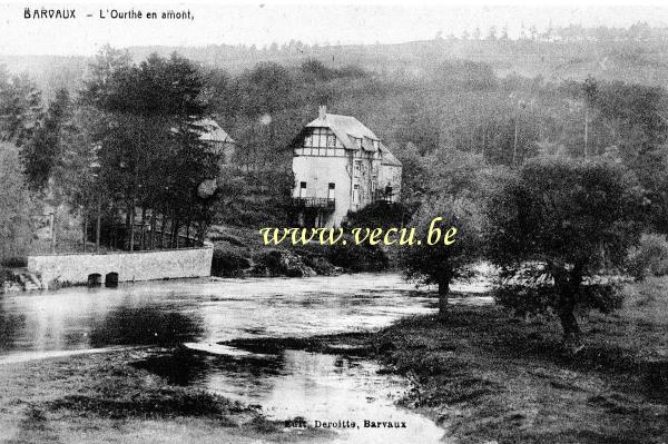 ancienne carte postale de Barvaux-sur-Ourthe L'Ourthe en amont