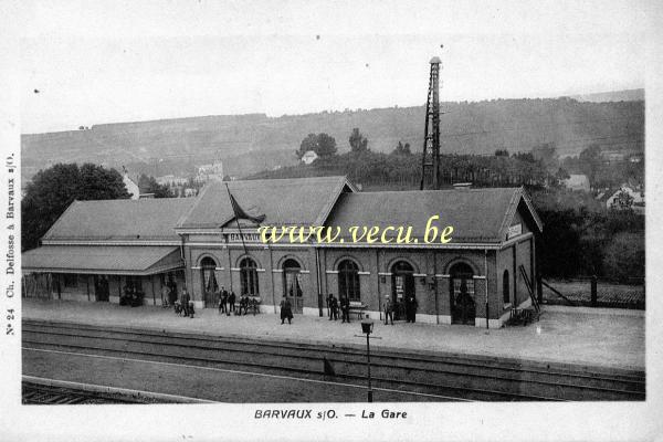 ancienne carte postale de Barvaux-sur-Ourthe La Gare