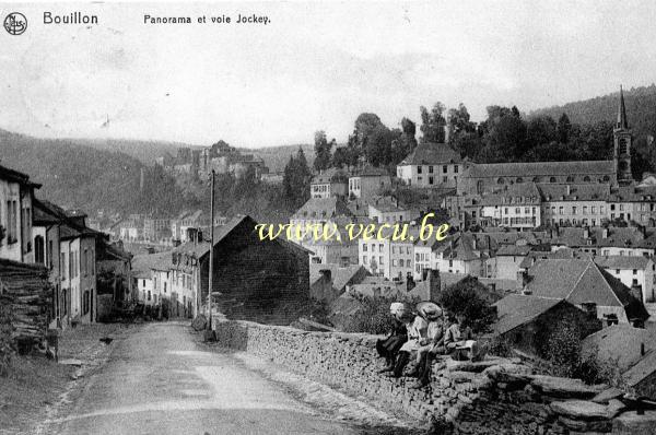 ancienne carte postale de Bouillon Panorama et voie Jockey