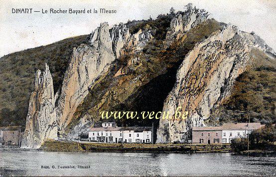 postkaart van Dinant Le Rocher Bayard et la Meuse