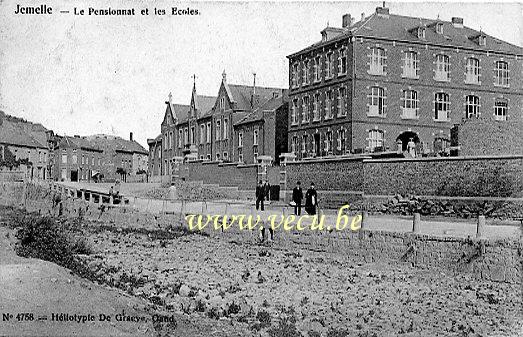 ancienne carte postale de Jemelle Le Pensionnat et les Ecoles