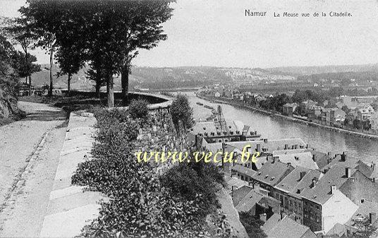 ancienne carte postale de Namur La Meuse vue de la Citadelle