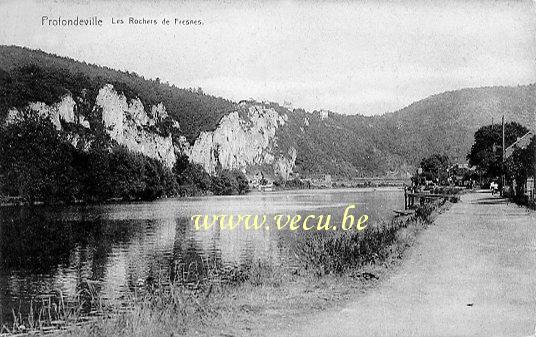 ancienne carte postale de Profondeville Les Rochers de Fresnes
