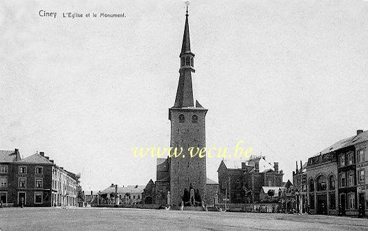 Cpa de Ciney L'Eglise et le Monument