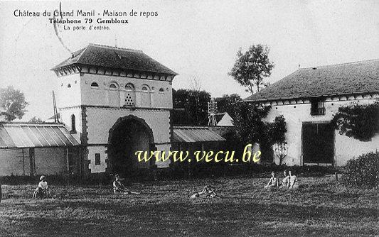 ancienne carte postale de Gembloux Château du Grand Manil - Maison de Repos