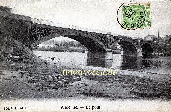 ancienne carte postale de Andenne Le Pont