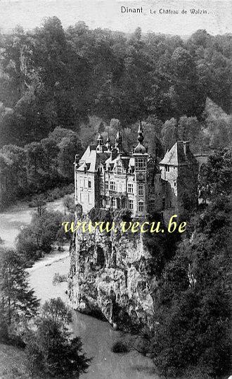 ancienne carte postale de Dinant Le Château de Walzin