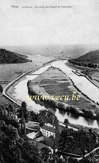 Cpa de Houx La Meuse - Vue prise des ruines de Poilvache