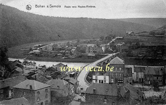 ancienne carte postale de Bohan Route vers Hautes-Rivières - Hôtel du Beau Site