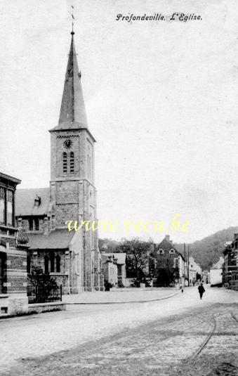ancienne carte postale de Profondeville L'église
