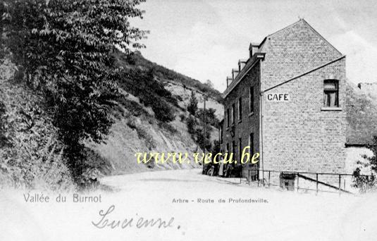 ancienne carte postale de Arbre Route de Profondeville
