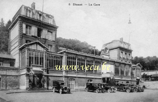 ancienne carte postale de Dinant La gare