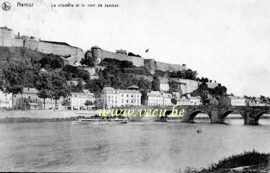 postkaart van Namen La citadelle et le pont de Jambes