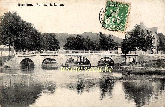 ancienne carte postale de Rochefort Pont sur la Lomme