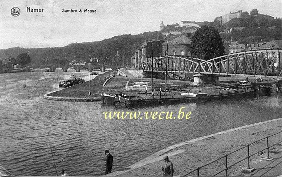 ancienne carte postale de Namur Sambre et Meuse