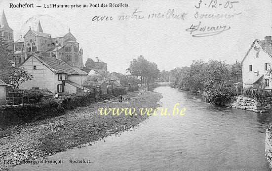 postkaart van Rochefort La l'Homme prise au pont des Récollets