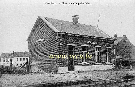 ancienne carte postale de Gembloux Gare de Chapelle-Dieu
