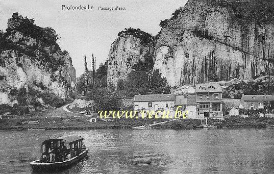 ancienne carte postale de Profondeville Passage d'eau