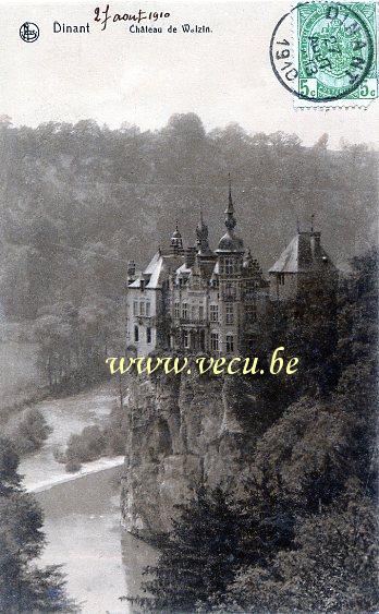 ancienne carte postale de Dinant Château de Walzin