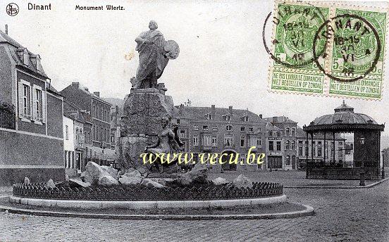 ancienne carte postale de Dinant Monument Wiertz