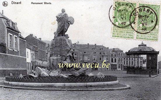 ancienne carte postale de Dinant Monument Wiertz