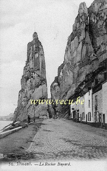 ancienne carte postale de Dinant Le Rocher Bayard