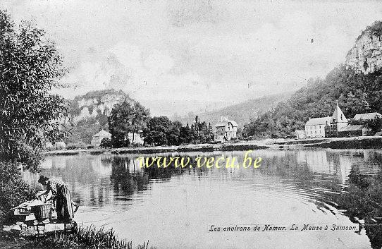 ancienne carte postale de Samson Les environs de Namur - La Meuse à Samson