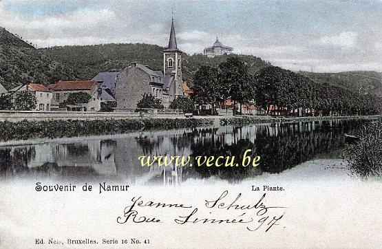 ancienne carte postale de Namur La Plante