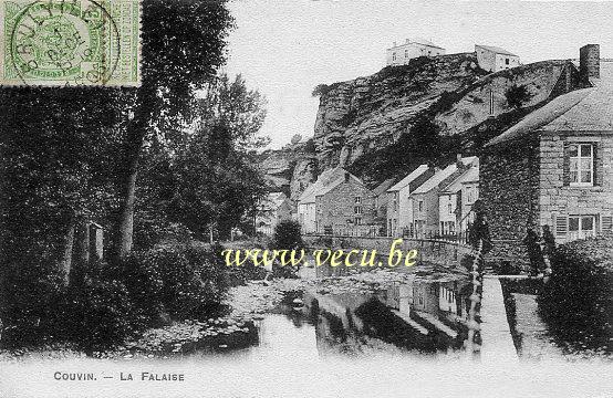 ancienne carte postale de Couvin La Falaise
