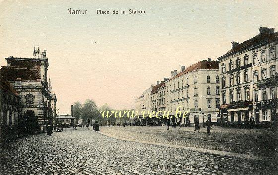 ancienne carte postale de Namur Place de la Station