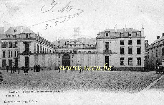 ancienne carte postale de Namur Palais du Gouverneur Provincial