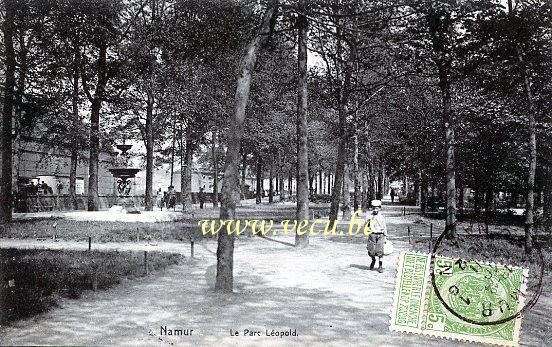 ancienne carte postale de Namur Le Parc Léopold