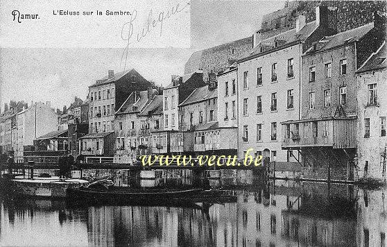 ancienne carte postale de Namur L'Ecluse et la Sambre