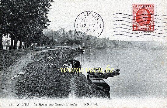 ancienne carte postale de Beez La Meuse aux Grands-Malades