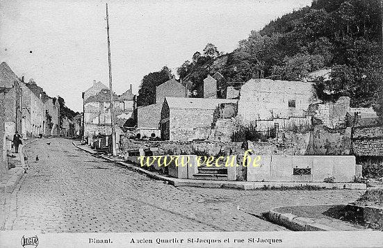 ancienne carte postale de Dinant Ancien Quartier St-Jacques et rue St-Jacques