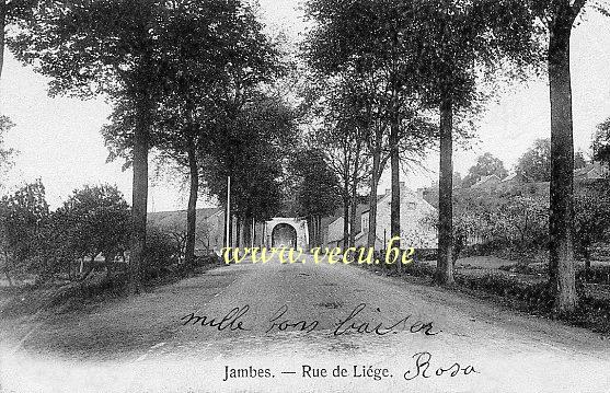 ancienne carte postale de Jambes Rue de Liège