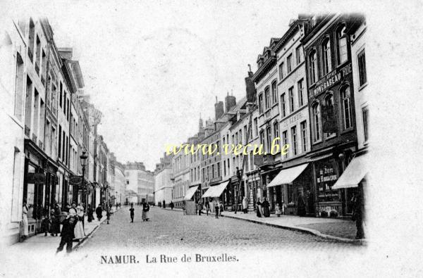 ancienne carte postale de Namur La rue de Bruxelles