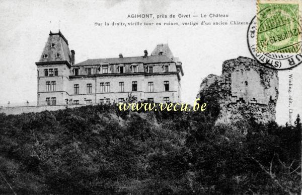 ancienne carte postale de Agimont Le Château