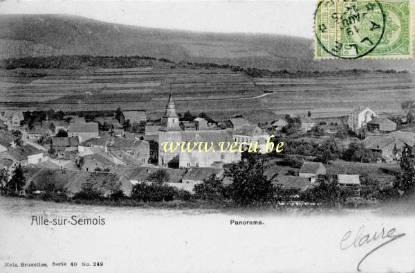 ancienne carte postale de Alle-sur-Semois Panorama