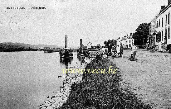 ancienne carte postale de Andenelle L'écluse