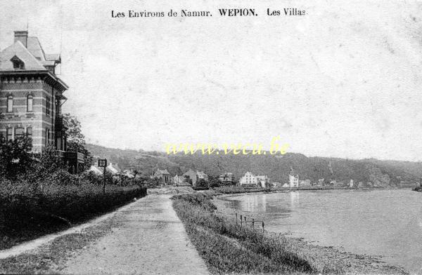 ancienne carte postale de Wépion Les Villas