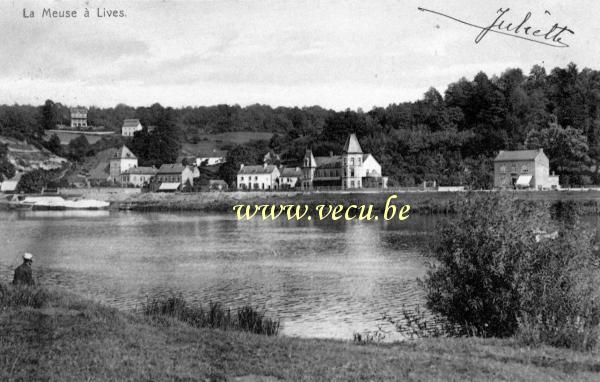 ancienne carte postale de Lives-sur-Meuse La Meuse à Lives