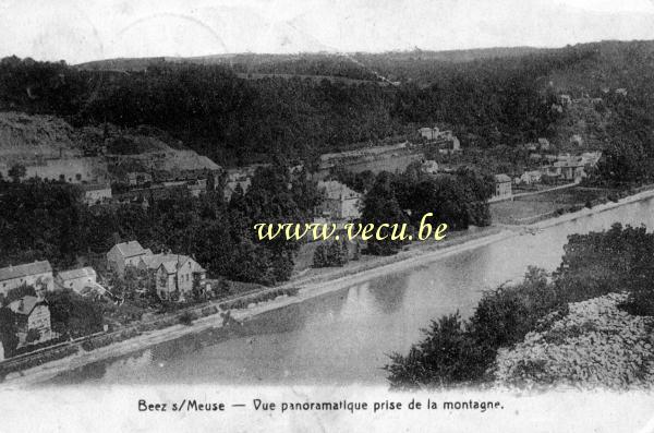 ancienne carte postale de Beez Vue panoramique prise de la montagne