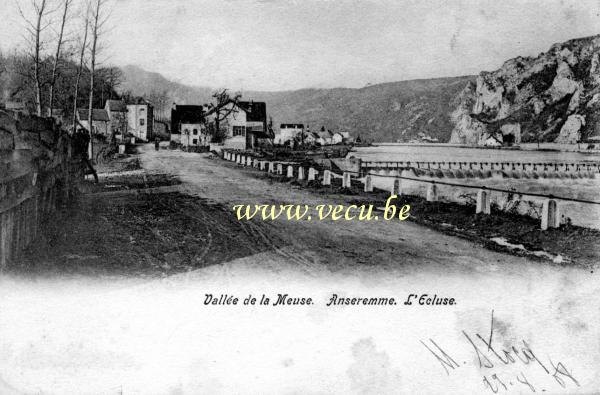 ancienne carte postale de Anseremme L'Ecluse