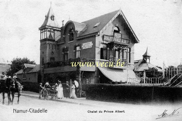 ancienne carte postale de Namur Hôtel du chalet du Prince Albert