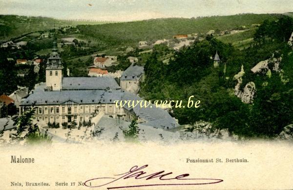 postkaart van Maeslangen Pensionnat St Berthuin